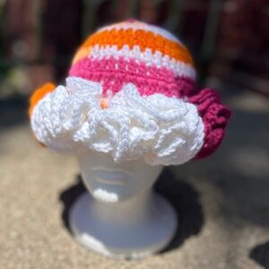 First Lady Crochet Ruffle Hat!!